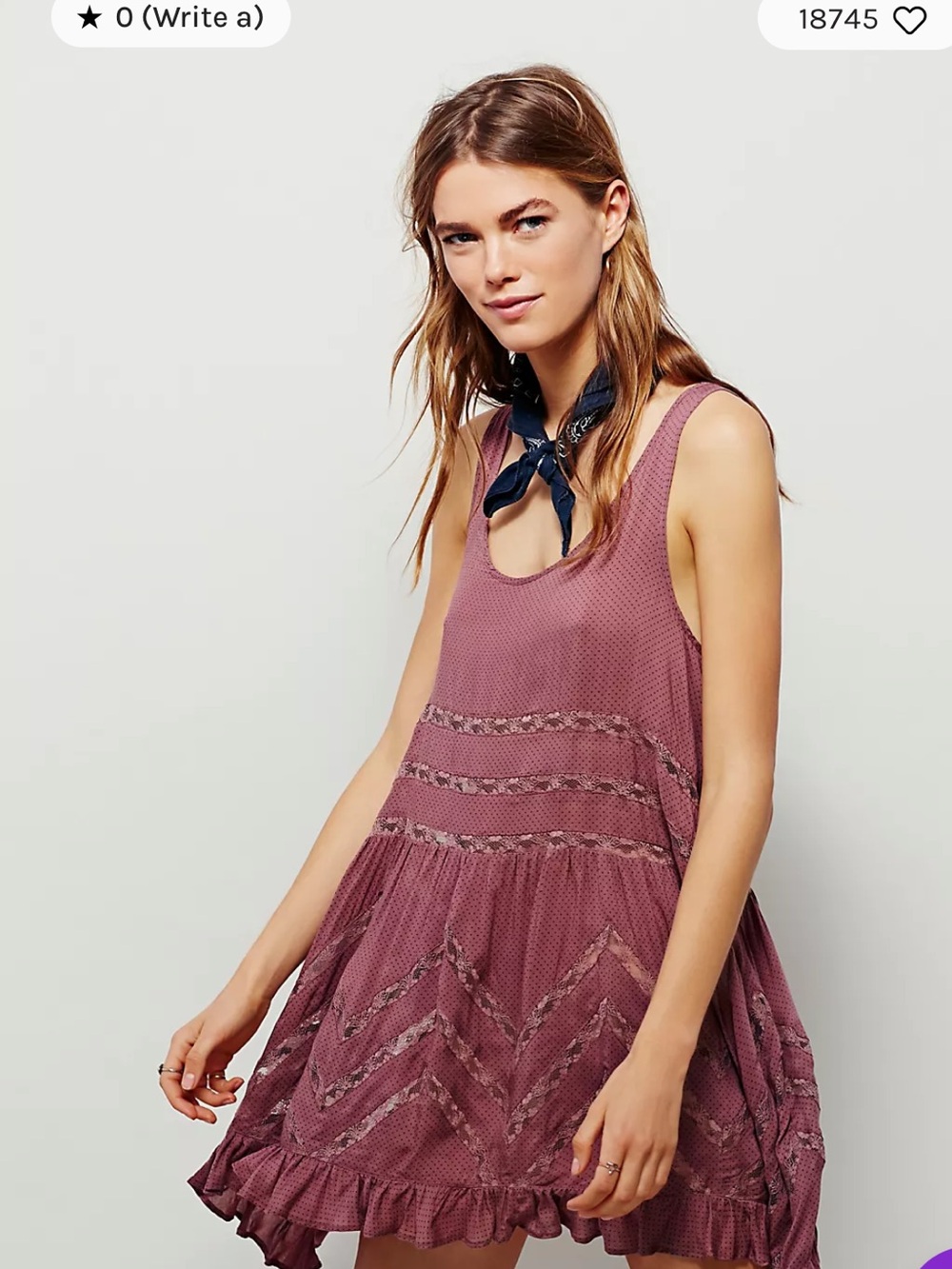Free People Voile and Lace Trapeze Slip
